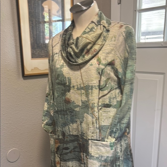 Floral Cowl Neck Midi Dress or tunic plus size available - Picture 15 of 16